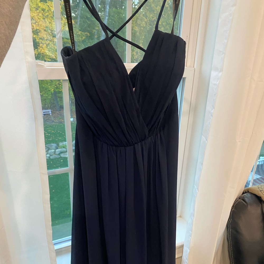 Bill Levkoff Deep Blue Formal Dress